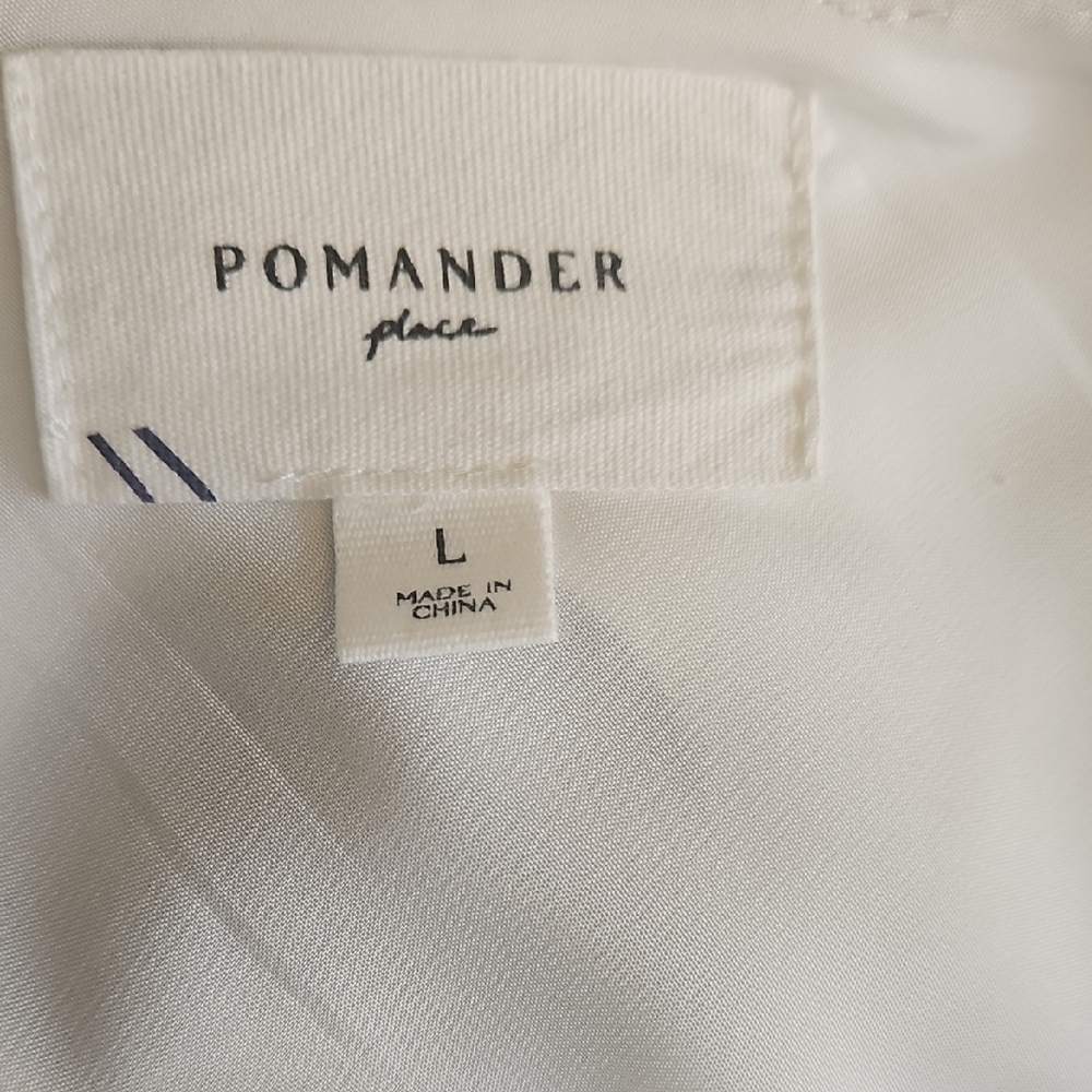 Pomander Place White and Black Polka Dot Sleeveless V-Neck Sundress Sz‎ L - Picture 8 of 10
